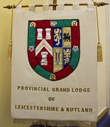 The Banner of Provincial Grand Lodge of Leicestershire and Rutland Freemasons