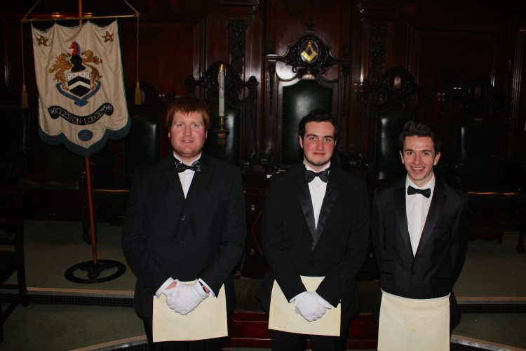 The latest members of the Wyggeston Lodge who are all students at Leicester University