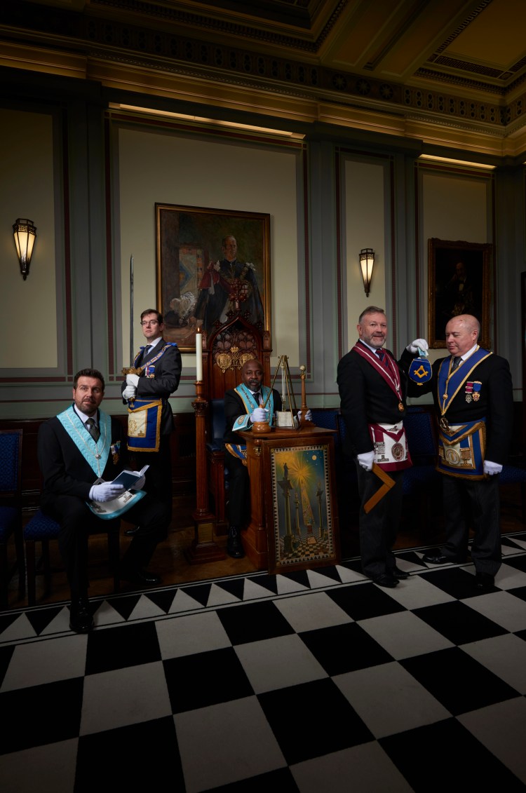 UGLE2596 Inside the Freemasons on Sky 1 - April 2017 (L-R) Dean O'Conn... (2)